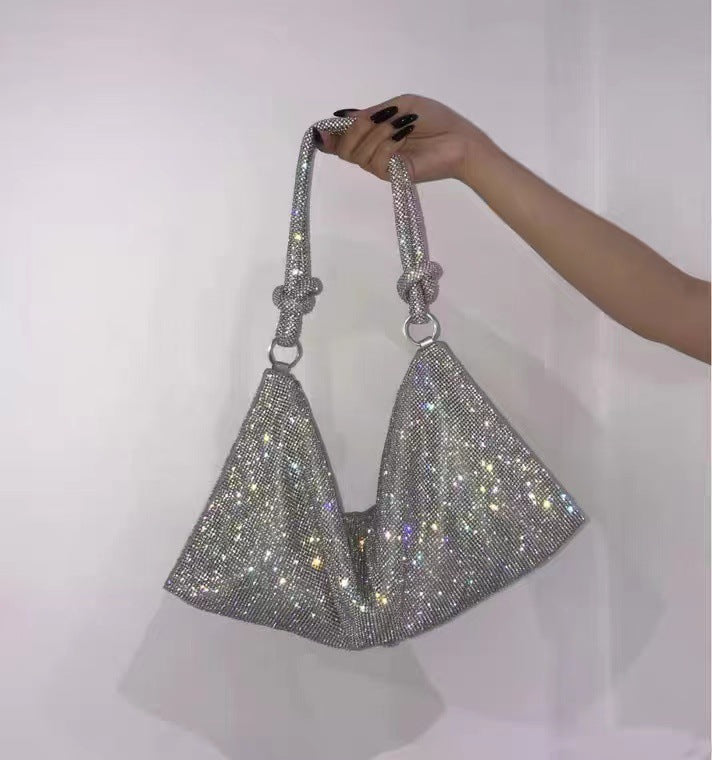 Trendy Rhinestone Bag Versatile, Casual And Simple