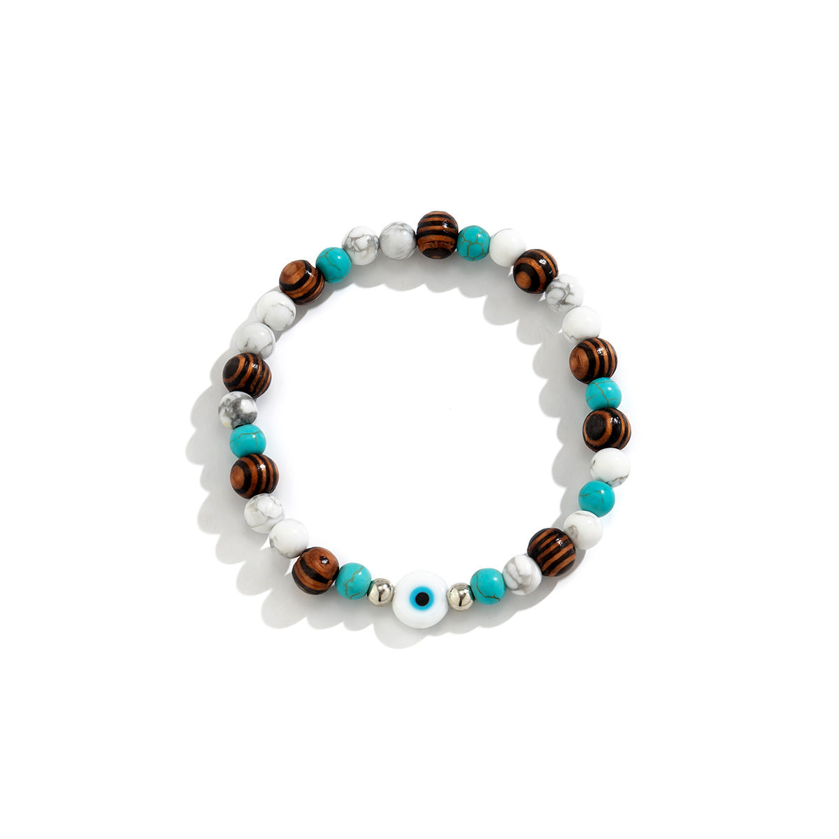 Fashionable turquoise with wooden beads and beading design all-match jewelry