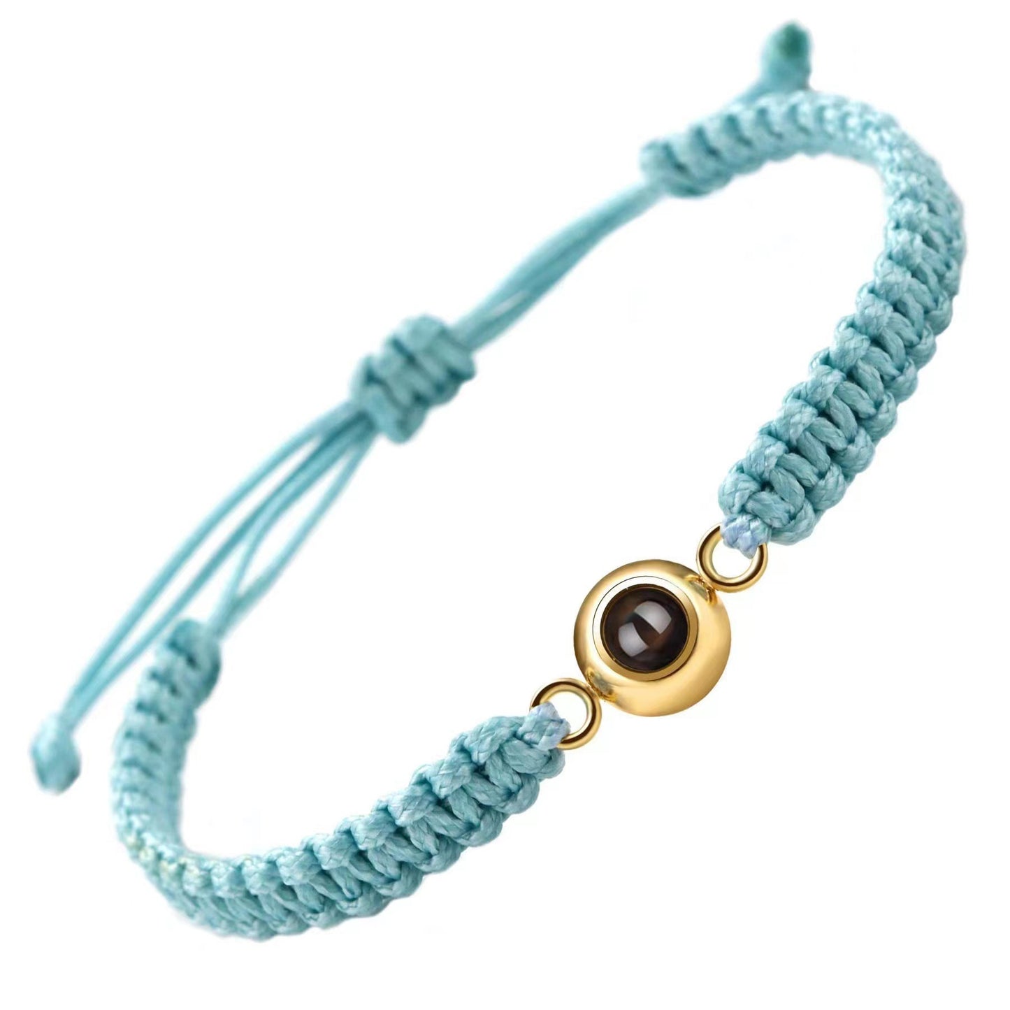 Simple and elegant braided rope with bead design projection bracelet