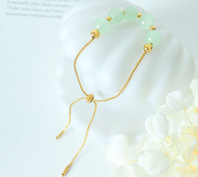 18K gold exquisite noble gem bead design bracelet