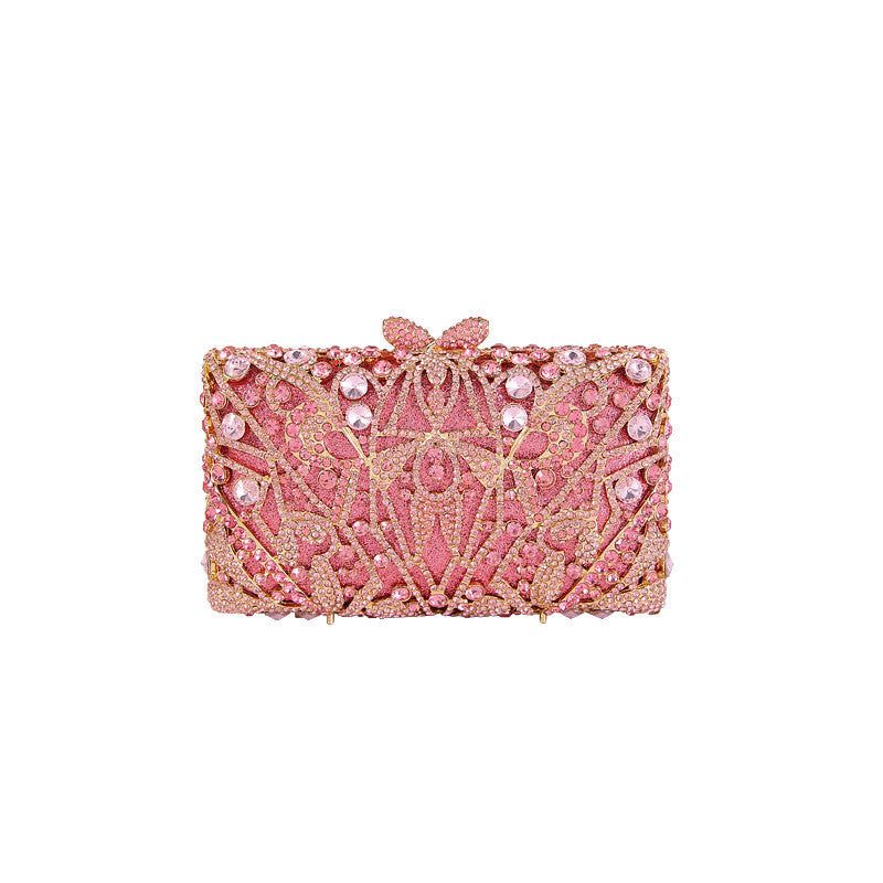 Cutout Rhinestone Girl Diamond Evening Bag