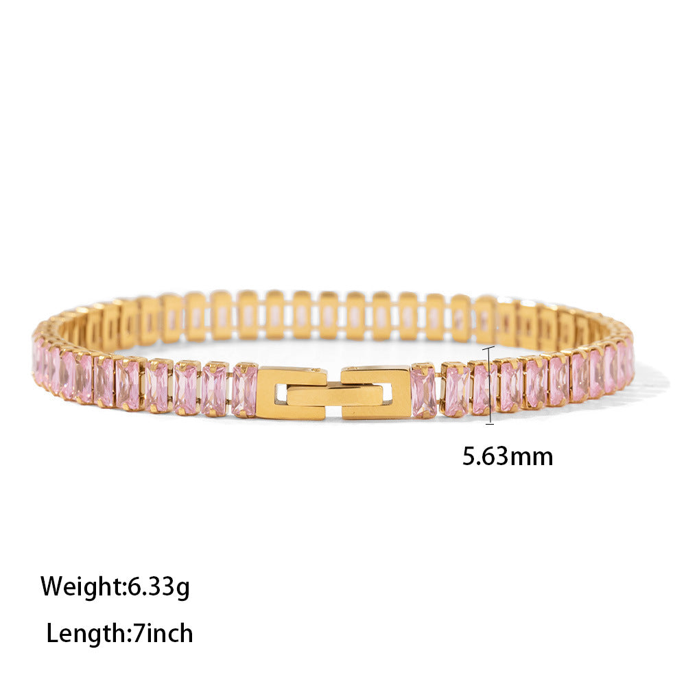 18K Gold Plated Full Zircon Bracelet