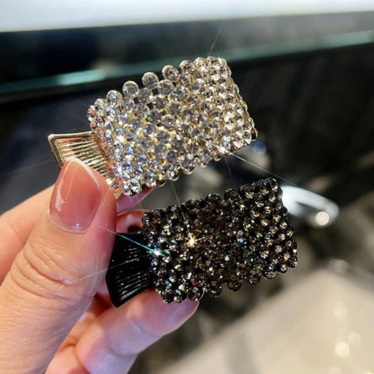 Fixed Artifact Black Rhinestone Hair Clip