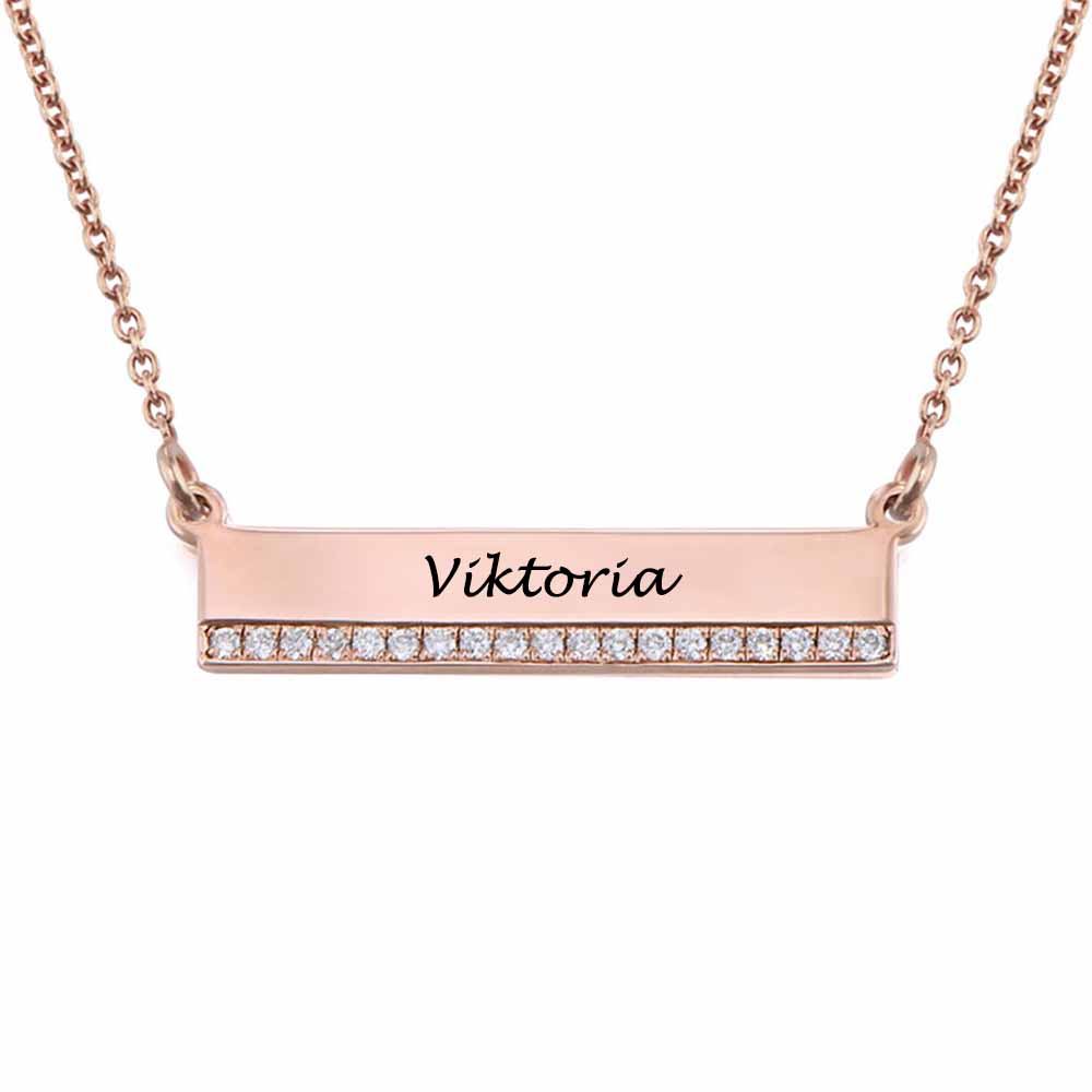 Diamond Bar Necklace