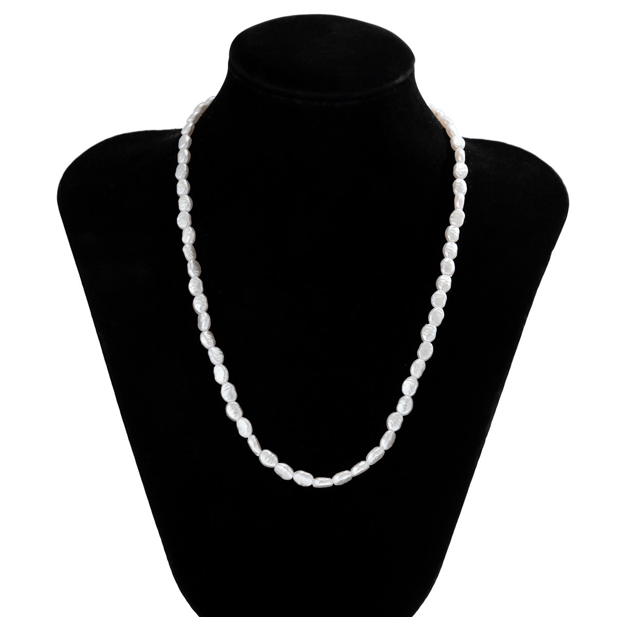 Trendy fashion Baroque special-shaped pearl design versatile necklace