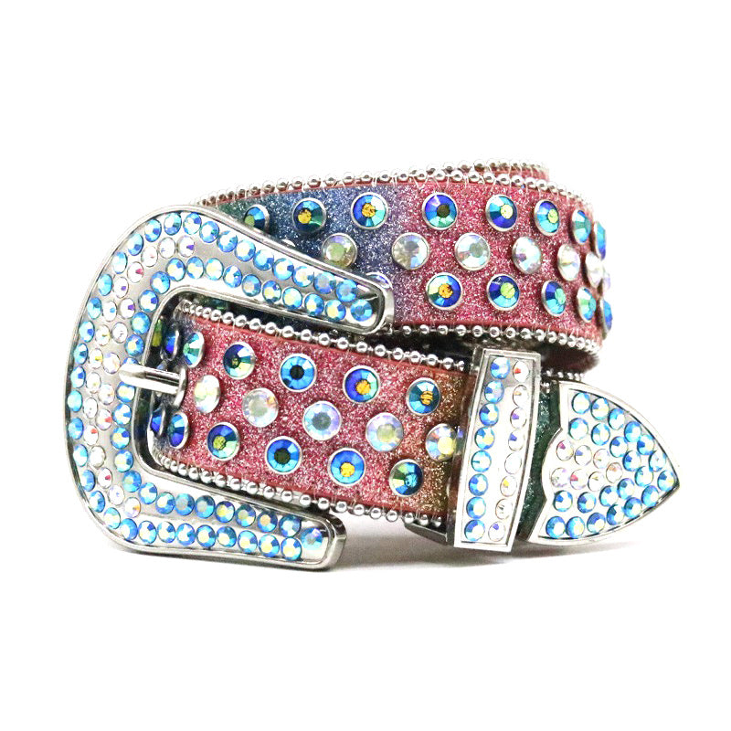 Fashion Personality Women's Thin Belt Rhinestone