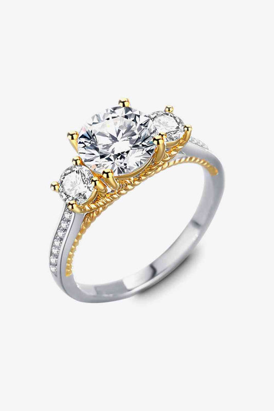 2 Carat Moissanite Contrast Ring