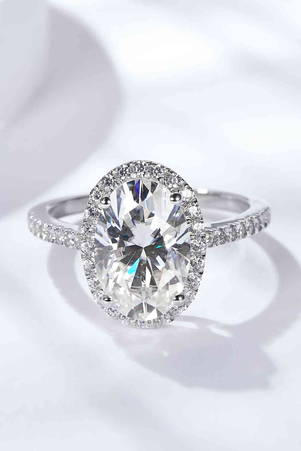 4.5 Carat Moissanite Halo Ring